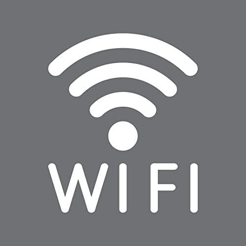 Aufkleber Tattoo WIFI 30cm weiß WLAN Hotspot kostenlos Internet Zugang Zeichen Symbol Logo