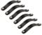 Qrity 8 Stück Leder Knöpfe Schrank Lederschlaufe Griff Möbelgriffe Leder Schrankgriffe, 128mm, Schwarz