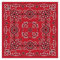 Western Ranch Bandana Halstuch Nikkituch Kopftuch Baumwolle Paisley XL 70 x 70 cm (Rot)