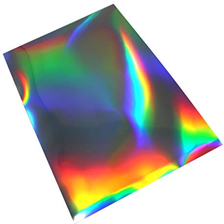 Finest Folia Din A4 Bogen Hologramm Oilslick Bastelfolie Künstlerfolie Plottfolie Plotterfolie Folie Basteln DIY Plotten (1 Din A4 Bogen)
