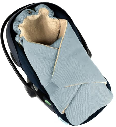 Hofbrucker Baby Einschlagdecke für Babyschale & Kinderwagen – kuschelig weich, atmungsaktiv, Oeko-TEX Standard 100, Universal 0–12 Monate, ca. 85 x 35 cm, Herbst & Winter