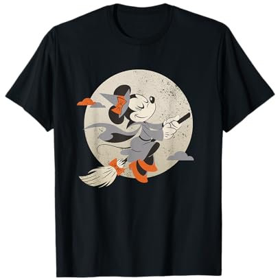 Disney Minnie Mouse Flying Witch Costume Halloween T-Shirt