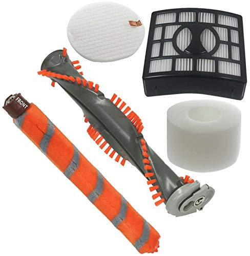 SPARES2GO HEPA Filter + Brushroll Brush Roll Bar Kit compatible with Shark NV801 Vacuum Cleaner