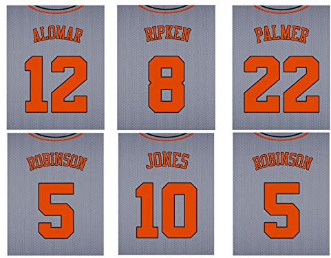 Baltimore Orioles MLB Poster Set, Vintage Trikots, 20,3 x 25,4 cm, seidenmatt