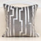 Alerfa 45 x 45 cm, graue, geometrische Silber-Leder-Kissenbezüge, luxuriöse europäische Dekokissen für Couch Wohnzimmer Schlafzimmer Auto