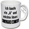 Lustige Tasse, Kaffeetasse mit Spruch Ich kaufe ein A und möchte lösen Halt's Maul Spruchtasse Geschenk Büro (Weiß)