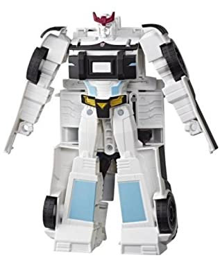 Actionfigur Transformers 17 cm im Blister - Serie Cyberverse Siren Blast Roboter Prowl - Transformers Einzel-Kinderspielzeug verwandelbar - Actionfigur E4802 Weiß