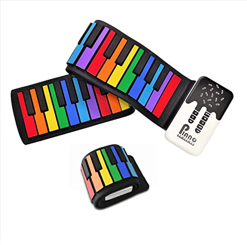 MAGICON Piano électronique numérique à 49 touches, rechargeable, fonction d'enregistrement, 8 tonalités, 6 chansons de démonstration éducatives et haut-parleur intégré, piano éducatif, jouet pour