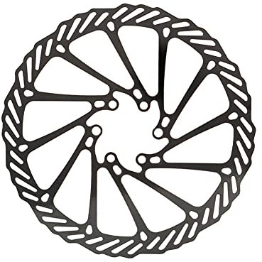 URFEDA Fahrrad Bremsscheibe 160mm 6 Loch Edelstahl Fahrrad Scheibenbremse mit 6 Schrauben Universeller Bremsscheibe für die meisten Fahrrad Rennrad Mountainbike BMX MTB, Schwarz, Durchmesser: 44mm