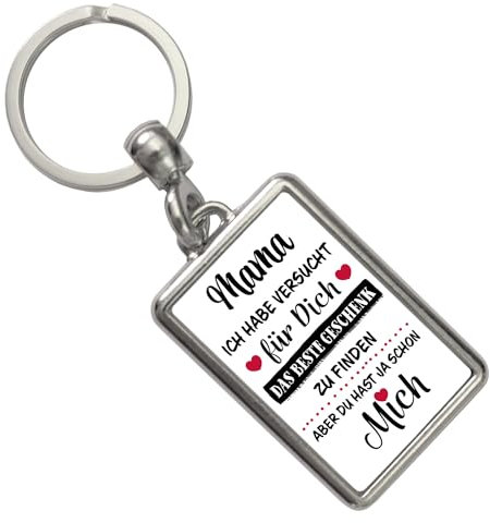 speecheese Mama - das beste Geschenk für dich bin ich Schlüsselanhänger ein schöner Schlüsselring als besondere Geschenkidee für ein Familienmitglied die von Herzen kommt