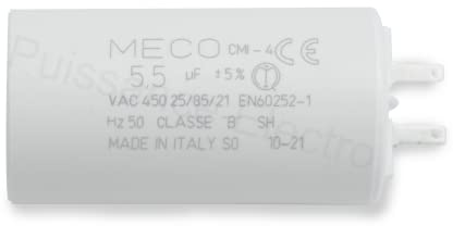 Condensateur pour Store Compatible Somfy® et Simu®- 5,5µF 30Nm - Cosses 2,8mm - GARANTIE 2 ANS