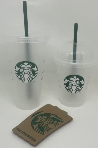 STARBUCKS Wiederverwendbarer Becher Duo: 680 ml und 473 ml Kalter Becher Mit Ärmeln