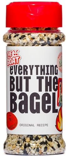 The GOAT Everything But The Bagel Seasoning Blend 60g Shaker - All-Purpose Finishing Spice for Bagels, Meat, Vegetables, Fish, Salads, Bread, Snacks, Featuring Crunchy Seeds and Gourmet Flavour