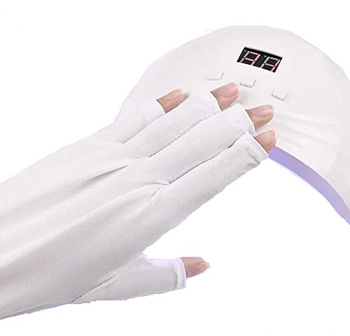 Vepoty Maniküre-Handschuhe 1 Paar UV-Lichtschutzhandschuhe Fingerlose Schutzhandschuhe Professionelle Schutzhandschuhe für Nagelstudio