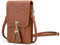 Peacocktion Handytasche zum Umhängen, Kleine Handy Umhängetasche Damen, Crossbody Handytasche Geldbörse, Handy Umhängetasche mit Kartenfächer, 03-Braun