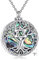 YFN Baum des Lebens Urne Halskette für Asche Sterling Silber Davidstern Lebensbaum Kremation Anhänger Kette Abalone Schale Celtic Keepsake Schmuck Geschenke für Damen Herren