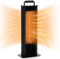 COSTWAY 1200W Patio Heater, Outdoor Portable Electric Warmer with Double-Sided Heating, Tip-over and Overheat Protection, Freestanding Aluminum Heater for Garden Garage Bedroom, IP65 Waterproof