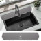 EORROE 30 Inch Sink Splash Guard, Large Size Kitchen Sink Splash Guard, Longer Silicone Faucet Handle Drip Catcher Tray for Kitchen Countertop, Bathroom, Farmhouse (Grey)