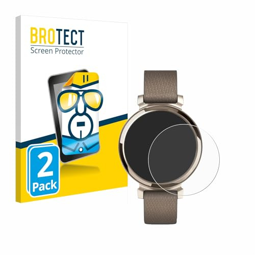 BROTECT Schutzfolie für Garmin Lily 2 | 2 Stück Transparenter Displayschutz Made in Germany Klare Displayschutz-Folie Clear Einfache Montage Case-Friendly