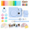 HIYQIN 8 en 1 Housse et Accessoires Compatibles avec Fujifilm Instax Mini 12, Polaroid Instax Mini 12 Album Photo/Cadres/Autocollants/Filtre d'objectif/Miroir Selfie - Bleu