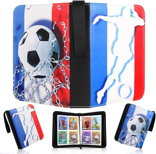 Album de Cartes de Football, Carte à Collectionner Album de Football, Album de Cartes à Collectionner Football, Classeur de Cartes de Football 65 Pages Contenir 520 Cartes, Classeur De Carte (M2)