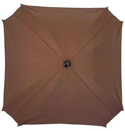 Skyline New Sonnenschirm für Kinderwagen, mit flexiblem Befestigungsarm, Sonnenschirm mit UV-Schutz, Durchmesser 70 cm (Braun)
