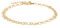 Jenosy 14K Vergoldet Armband Damen Gold mit Runde Charms Personalisiertes Verstellbar Anhänger Armband für Frauen Mädchen Schmuck