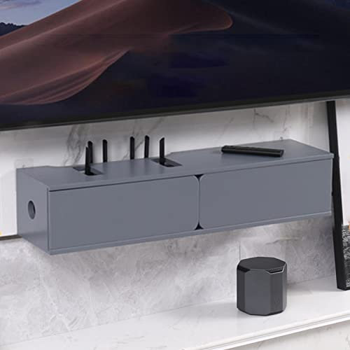 Wall Mounted Tv Unit Floating Tv Stand 31.4In,Mini Set-Top Box Router Shelf, Hide The Cable, Durable and Easy to Clean，for Livingroom Bedroom/D/80Cm