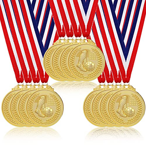 12 Stück Medaillen für Kinder: Medaillen Kindergeburtstag Fussball Medaillen Kindergeburtstag Medaillen Fußball für eine Kindergeburtstags für Kinder und Erwachsene Sport Fußball, Party Gunsten