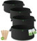 TTL Garden 4X 60L Hochbeet Pflanzsack aus Vliesstoff - 4er Set 60 Liter Filz Hochbeet Pflanzsäcke Ø 50 x H 30,5 cm 300 g/m² Filz & Vliesstoff Stoffbeet für Balkon Terrasse Gewächshaus & Garten
