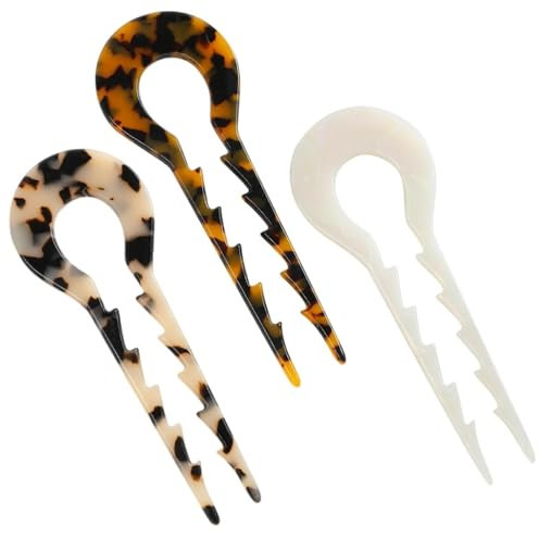 Lohill 3 Stück U Förmige Haarnadeln, U-förmige Haarspangen, Französische Haarnadel Dutt, Hair Pin Haar, Haarnadel Groß, für Mädchen Damen