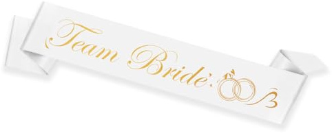 Team Bride Schärpe Weiß Bridesmaids Schärpe Team Braut Schärpe Junggesellenabschied Frauen JGA Schärpe Frauen Schärpe JGA Polterabend Frauen Junggesellinnenabschied Schärpe Junggesellinnenabschied
