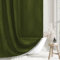 Siiluminisoy Rideau de douche en tissu tissé de style bohème 183 x 183 cm, feuilles touffetées texturées à rayures, tissu minimaliste pour salle de bain, vert olive