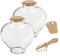 QUARKZMAN 2pz 18 Oz/600ml Forma Cuore Vetro Barattoli Sughero Tappi Cancella Messaggio Wishing Bottiglia con Spago e Etichette Vuote per Halloween Decorazioni Matrimonio Doccia Bomboniere