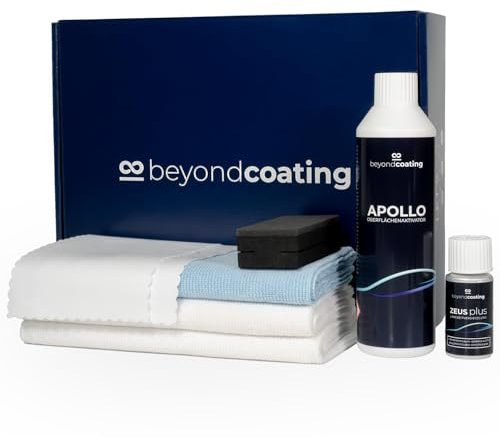 beyondcoating ZEUSplus - Set di sigillatura in ceramica per auto fino a 3 anni, protezione professionale da acqua, sporco, graffi e molto altro ancora, protezione a lungo termine
