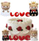 2 Stücke Bär Kuchen Deko, Tortendeko Kit Rosa Kuchen Dekoration Mädchen Rosa Blau Liebe Bär Geburtstagstorte Deko Happy Birthday Tortendeko Dusche für Hochzeit Kuchendekoration