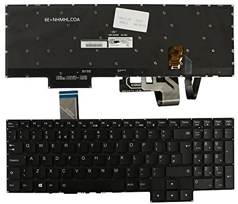 Power4Laptops Reino Unido Negro Teclado de Repuesto para Ordenador portátil Compatible con Lenovo IdeaPad Gaming 3 15IMH05