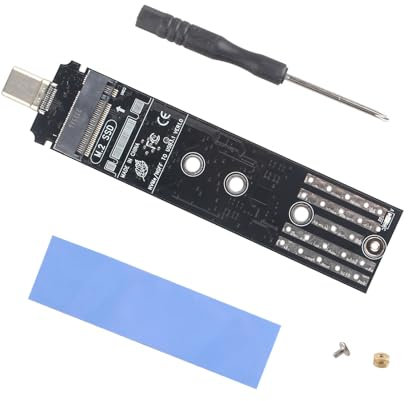 HALJIA M.2 NVME NGFF SSD to USB Adapter USB 3.1 Type C Converter 10Gbps USB to SATA PCIE Reader B/M Key Hard Drive Enclosure Straight Converter Card Support UASP for 2280 2260 2242 2230 SSD