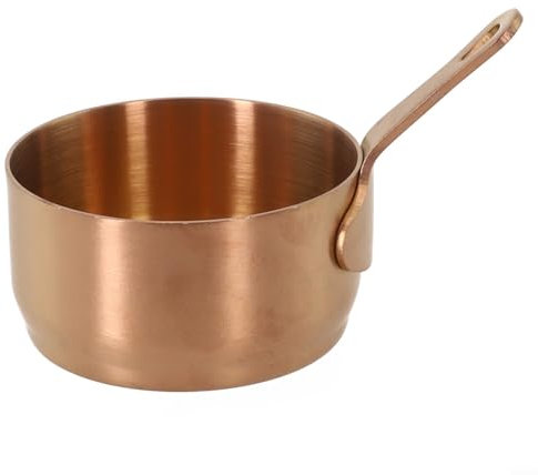 CNANRNANC Soßenkanne aus Edelstahl, Sauciere Soßenkanne mit Henkel, Soßenspender Soßenkanne, für Servieren von Soße, Vanillesoße, Sahne, Soße(Bronze 80ml)