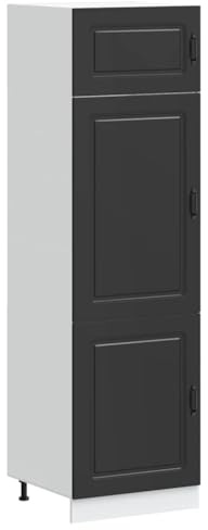 vidaXL Küchenschrank Kalmar Schwarz Holzwerkstoff