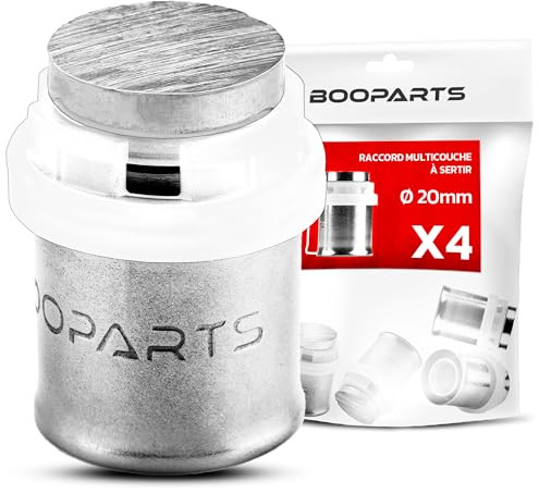 BOOPARTS – 4 Stück Pressfitting Endstopfen Ø20x2 mm | TH Blindstopfen/Endkappe für Aluverbundrohr, Mehrschichtverbundrohr, PEX & PE-RT | Edelstahl Pressfitting