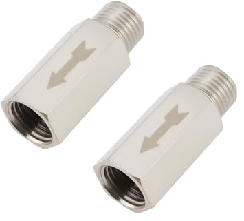 ECSiNG Pneumatisches Isolationsventil für Luft, Wasser, Öl und Gas, BSP-Außengewinde, 1/4-Zoll-Außengewinde, Messing, 2 Stück