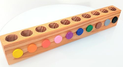 Stiftehalter BUCHE Schreibtisch Montessori Stifteorganizer Bunstifthalter Holz Stiftebox Kinder Massivholz (41 x 4,4 x 6,7 cm)
