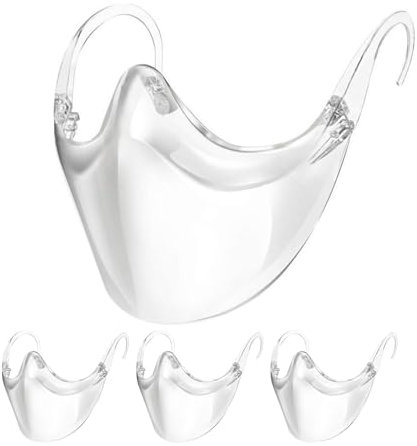 Stgbcst klarer Sicherheitsgesichtsschutz Staubschutzbrille Gesichtsschutz Gesichtsvisier Mundschutz Schild transparente Gesichtsmaske atmungsaktiv, sichtbar, wiederverwendbar (3er-Pack)
