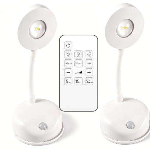 Etrogo bildbeleuchtung kabellos mit bewegungsmelder weiß mit Fernbedienung | Dimmbar 3000K-6000K,Touch-Steuerung,USB-C,für Flur Treppenhaus Schlafzimmer Wandlampe Nachtlicht