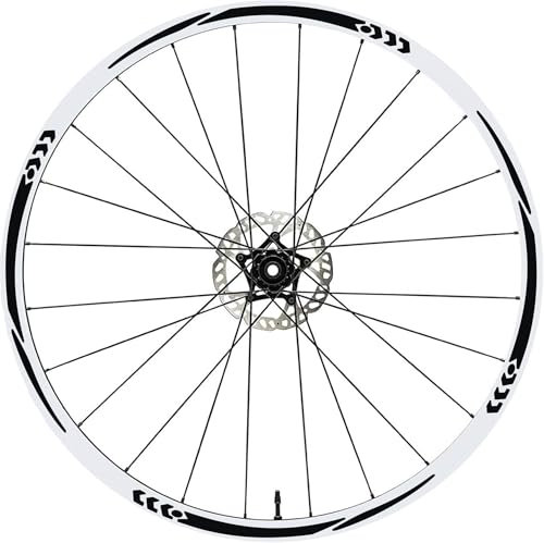 Decalart Aufkleber-Set für Felgen MTB Fahrrad Mountainbike Rennsport 26 27,5 28 29 Zoll komplett 2 Räder Aufkleber Gewinde Streifen L003 (070 Schwarz, 26 Zoll)