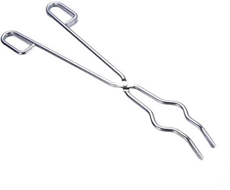 JECOMPRIS Verchromte Stahl-krugzange Mit Rutschfester Griffstruktur Robuste Tiegel Becherhalterzange Für Laborexperimente Geeignet Für Tiegel Kolben Und Bechergläser in Silberner Ausführung