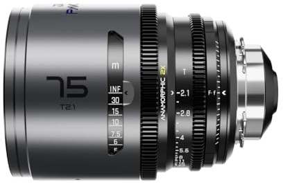 DZOFILM Pavo 2X Anamorphot-Objektiv 75mm T2.1 für PL/EF-Mount (S35) metrisch – Blue Coating (DZO-PA7521PLMB)