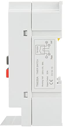 AKLOSIPY Interruptor de Temporizador Digital LCD, Control de Alimentación CC de 12 V Programable con Batería de Respaldo Recargable, 17 Configuraciones de Encendido/Apagado (AC220V)