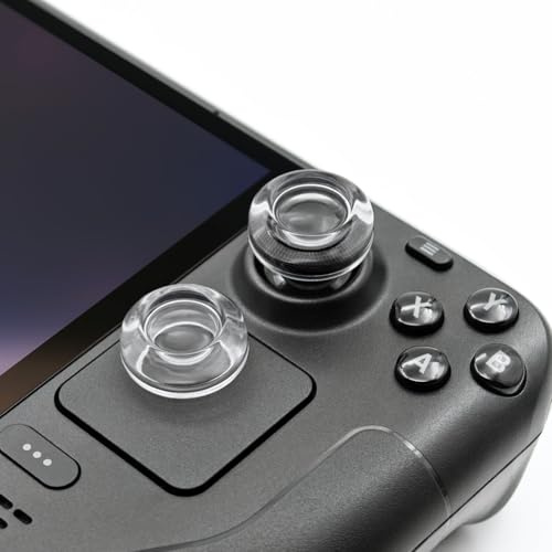 Luck&Link Thumbsticks trasparenti per Steam Deck Oled Analogici Grip per SteamDeck, Pollice Grips (per Steam Deck)